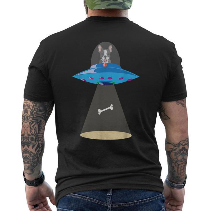 Ufo Alien Boston Terrier Abduction Believe Men's T-shirt Back Print
