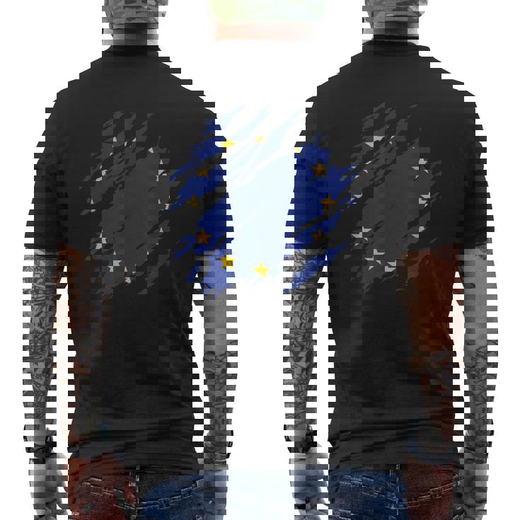 Unión Europea Bandera Europa Europa Bandera Europa Camiseta Hombre Estampado Espalda