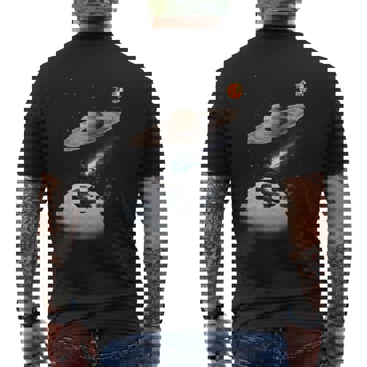 Universo Espacio Motivo Planeta Sistema Solar Sol Galaxia Camiseta Hombre Estampado Espalda