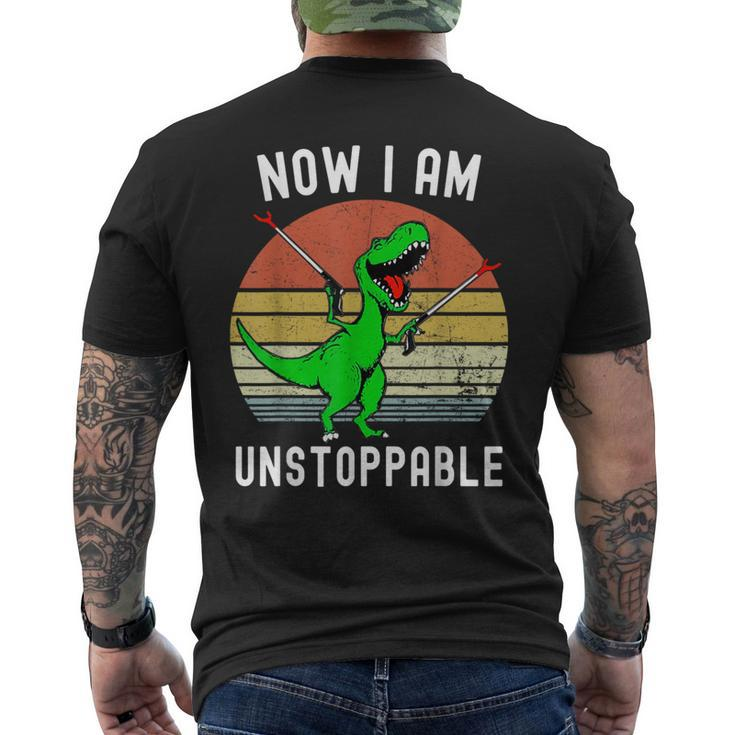 Now I Am Unstoppable Trex T-Rex Retro Vintage Men's T-shirt Back Print