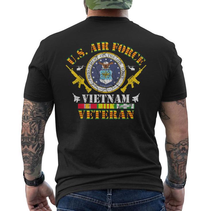 Us Air Force Vietnam Veteran Vintage Flag Veterans Day Mens Men's T-shirt Back Print