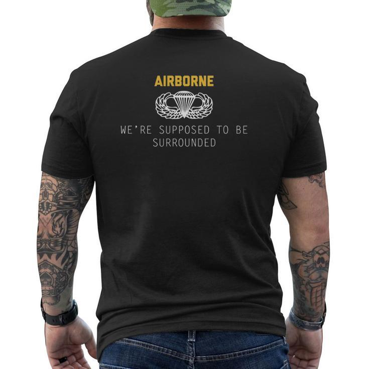 Us Army Airborne Paratrooper Vintage Veteran Soldier Quote Mens Back Print T-shirt
