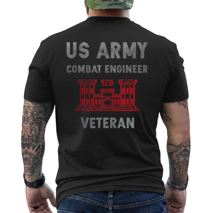 Us Army Combat Engineer Combat Engineer Veteran Men's T-shirt Back Print