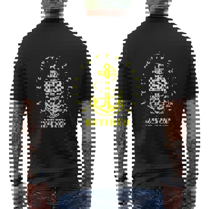 Us Navy Cpo Chief Petty Officer Retired Mens Back Print T-shirt
