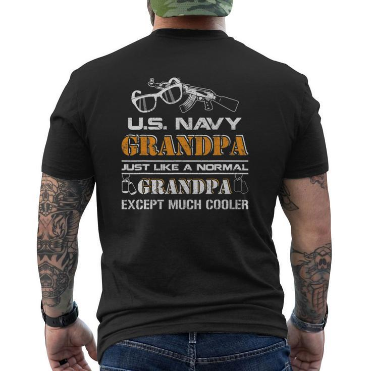 Us Navy Grandpa Granpa Except Much Cooler Mens Back Print T-shirt