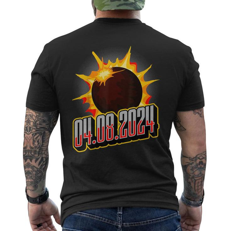 Us Total Partial Eclipse 2024 Usa Astronomer 04082024 Men's T-shirt Back Print