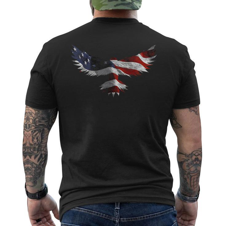 Usa American Flag Eagle 4Th Of July Patriotic Eagle Men's T-shirt Back Print