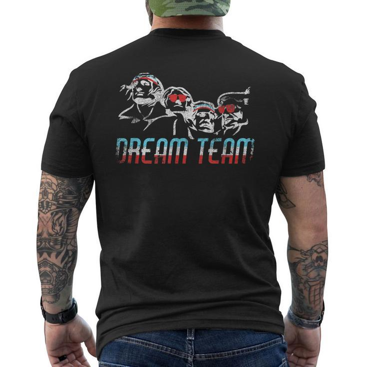 Usa Dream Team 4Th Of July Mount Rushmore Men's T-shirt Back Print