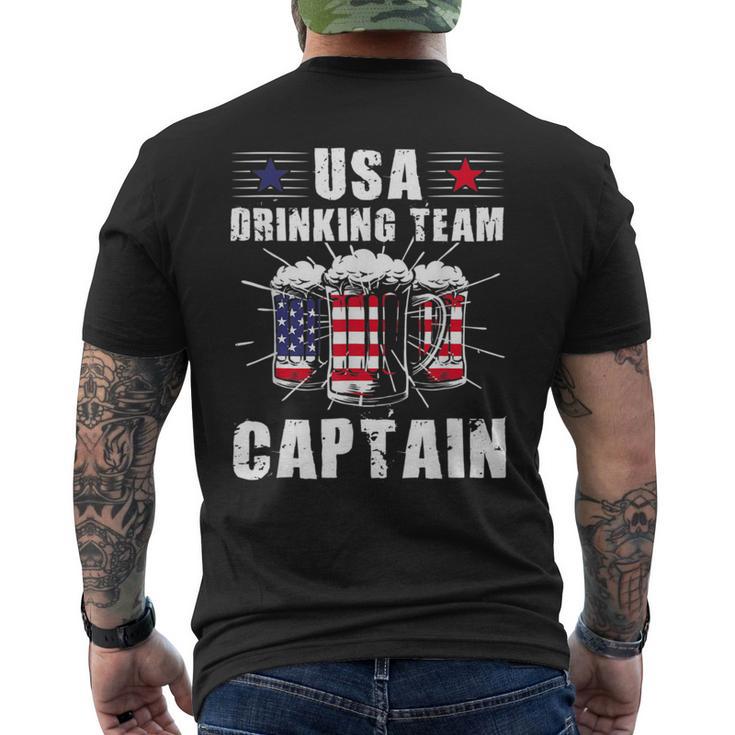 Usa Drinking Team Captain 4Th Of July Patriotic Men's T-shirt Back Print