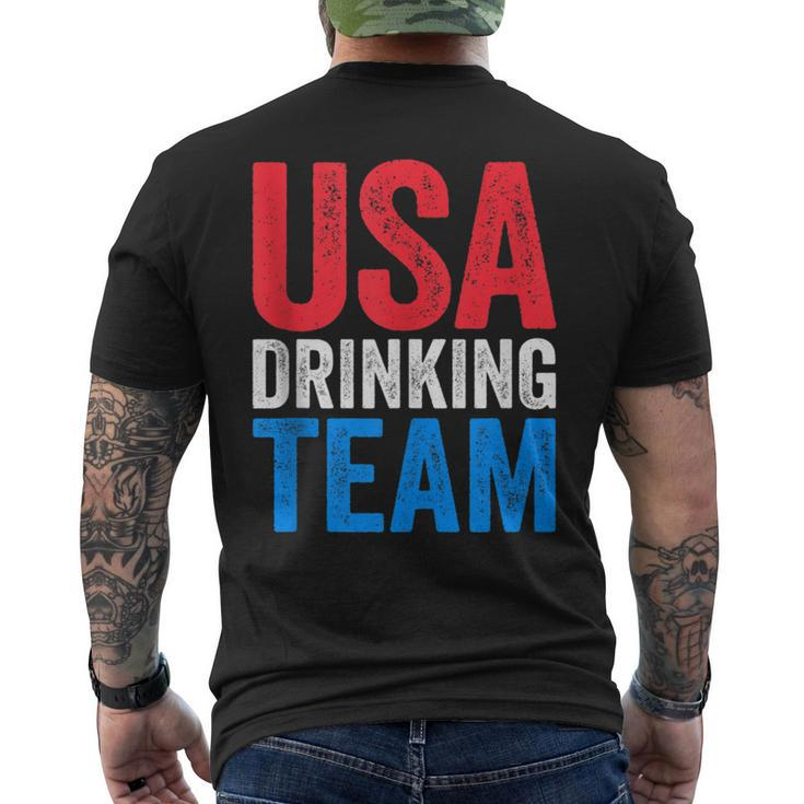 Usa Drinking Team Fourth Of July Men's T-shirt Back Print