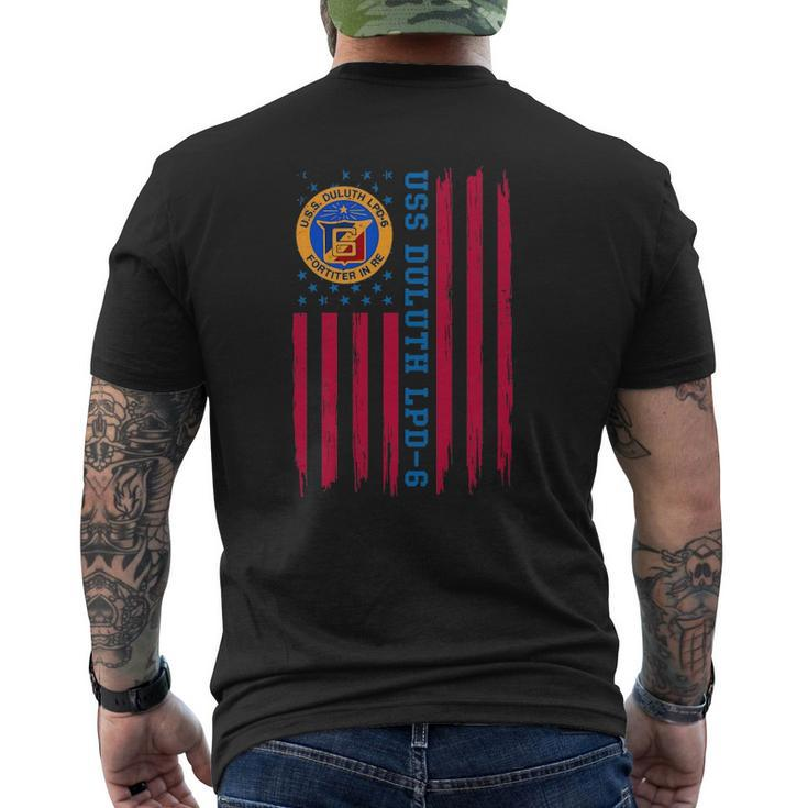 Uss Duluth Lpd 6 Amphibious Transport Dock Ship Veteran Xmas Mens Back Print T-shirt
