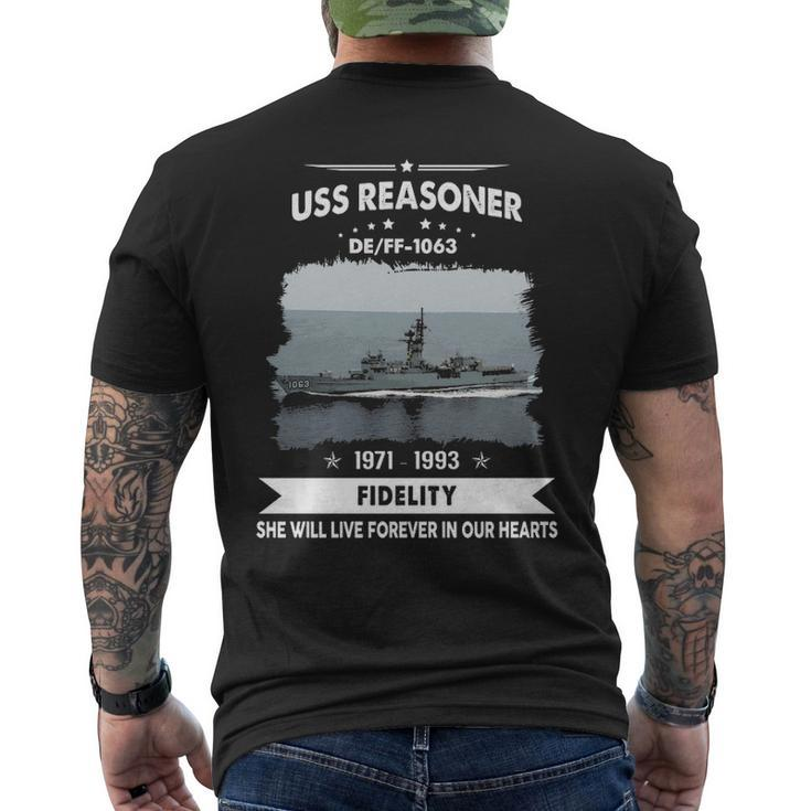 Uss Reasoner Ff 1063 De Men's T-shirt Back Print