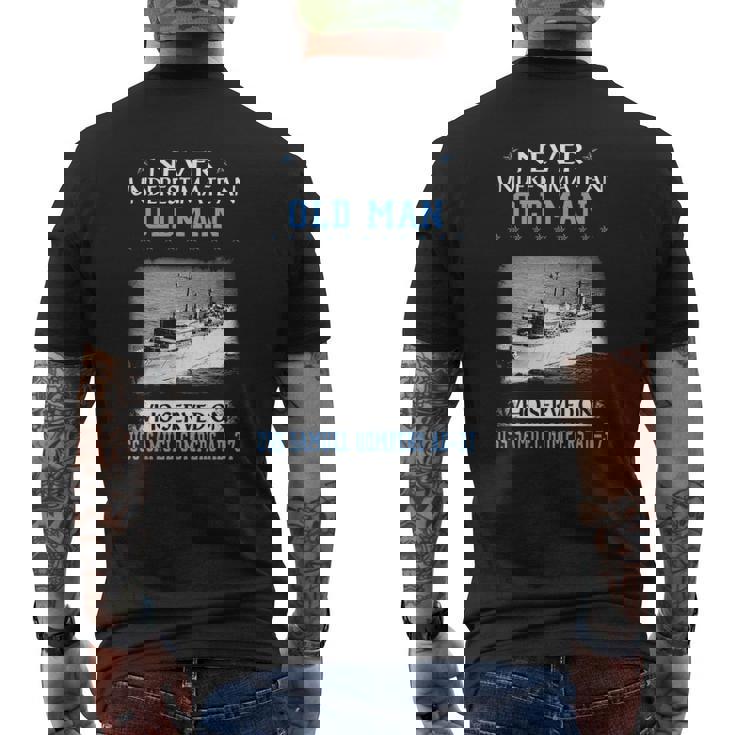 Uss Samuel Gompers Ad-37 Veterans Day Father Day Mens Back Print T-shirt