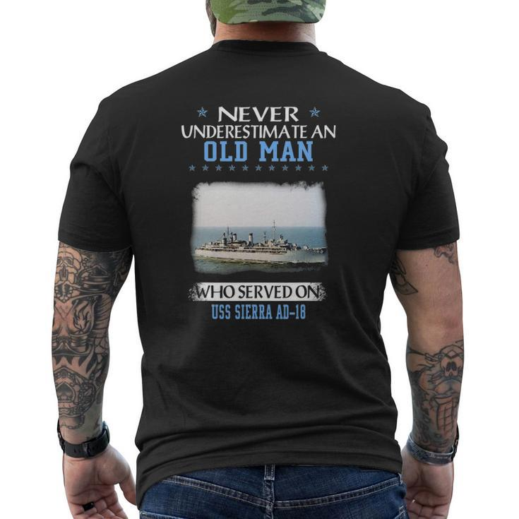 Uss Sierra Ad-18 Veterans Day Father Day Mens Back Print T-shirt