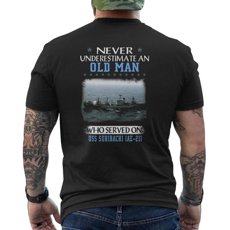 Uss Suribachi Ae-21 Veteran's Day Father Day Mens Back Print T-shirt