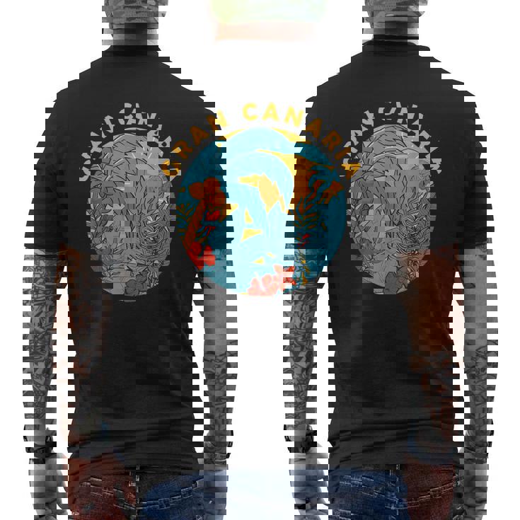 Vacaciones Españolas Deerano Islas Canarias Gran Canaria Camiseta Hombre Estampado Espalda