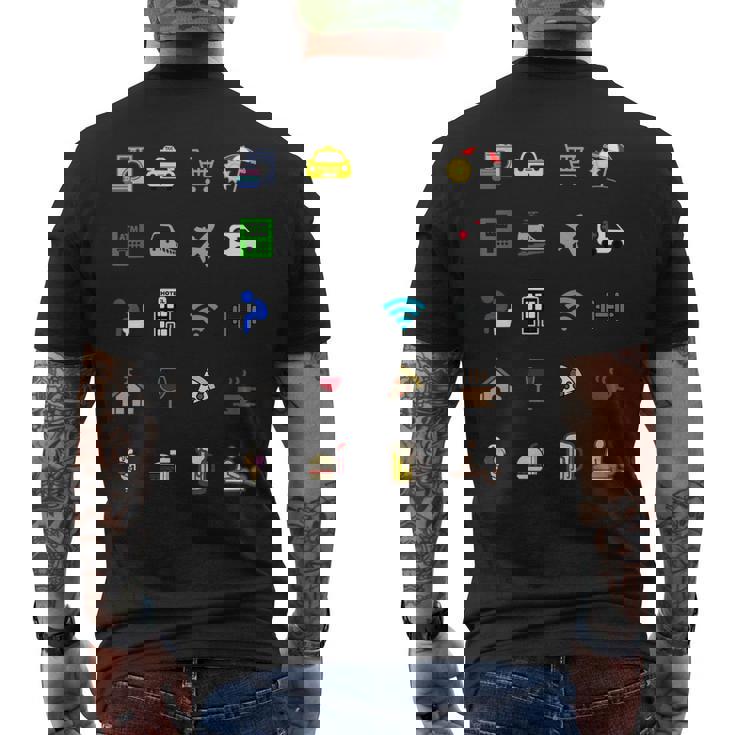 Vacaciones Turista Traductor Icono Deiaje Barrera Lingüíst Camiseta Hombre Estampado Espalda
