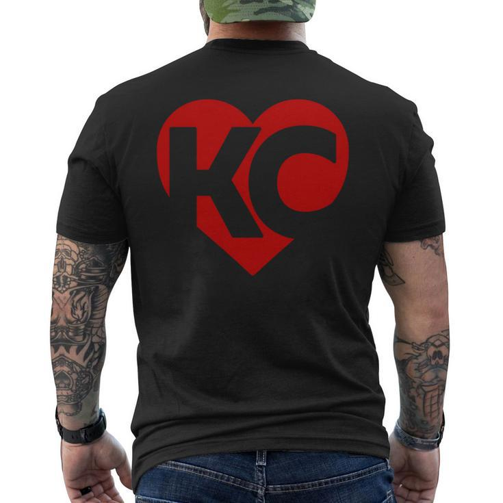 Valentines Day Kansas City Heart I Love Kc Women's Top Men's T-shirt Back Print