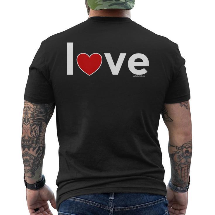 Valentines Day For Him Her Love Decorations Heart Men's T-shirt Back Print