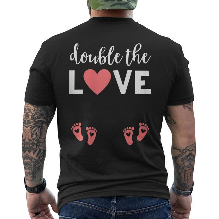 Valentines Day Twin Pregnancy Announcement Valentine Men's T-shirt Back Print