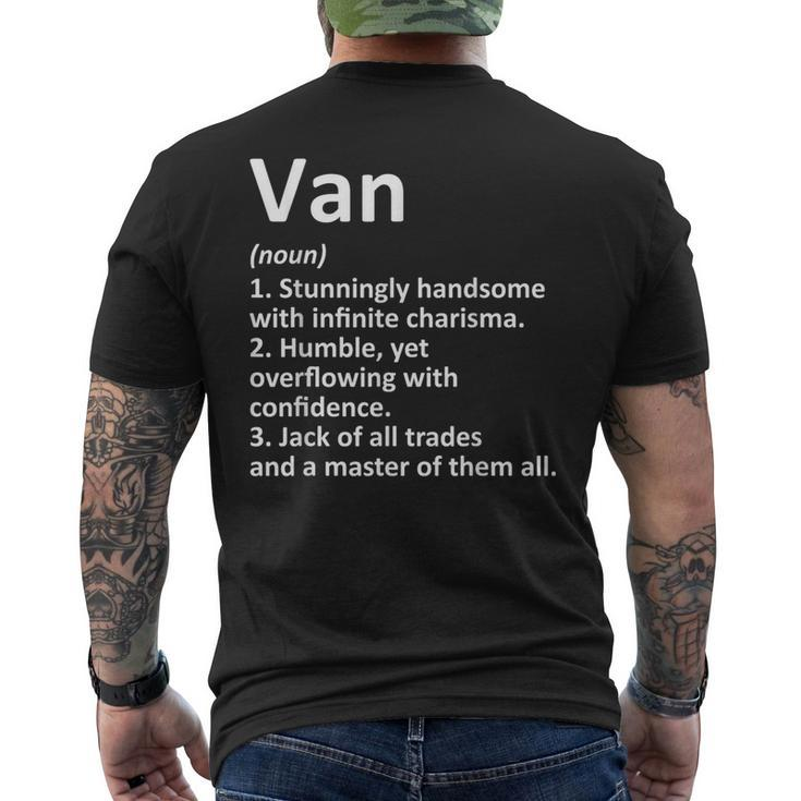 Van Definition Personalized Name Birthday Idea Men's T-shirt Back Print