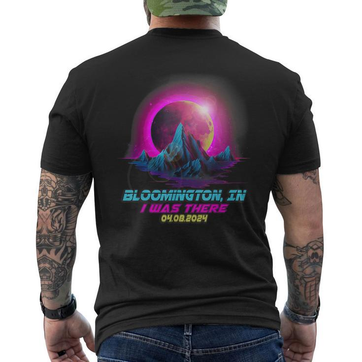Vaporwave Total Solar Eclipse Bloomington Indiana In Men's T-shirt Back Print