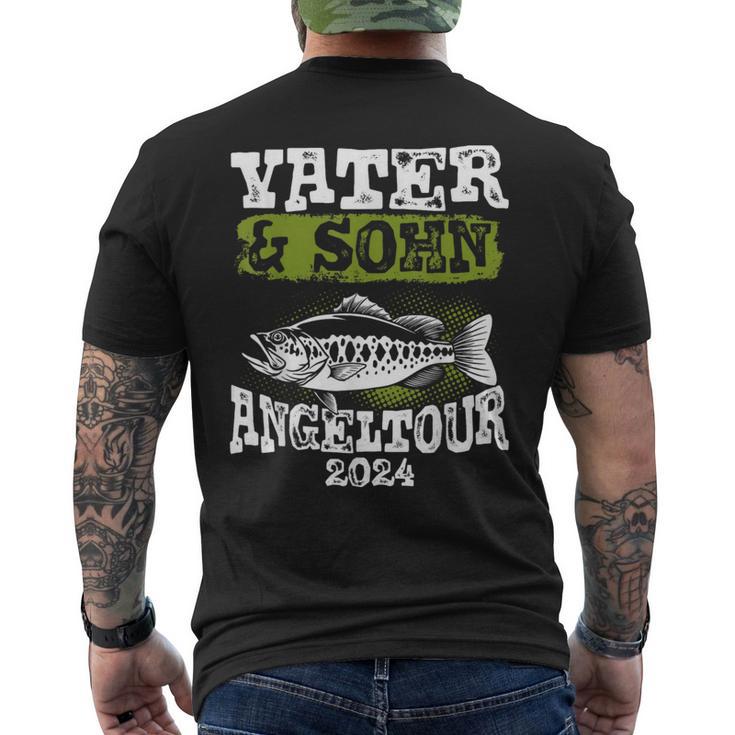 Vater & Sohn Angeltour 2024 Papa Angelnatertag Angler T-Shirt mit Rückendruck