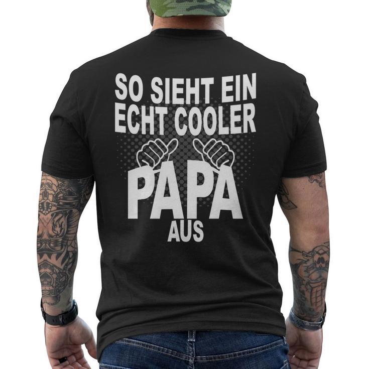 Vater Bester Papa Spruch Cooler Papa Stolzerater T-Shirt mit Rückendruck