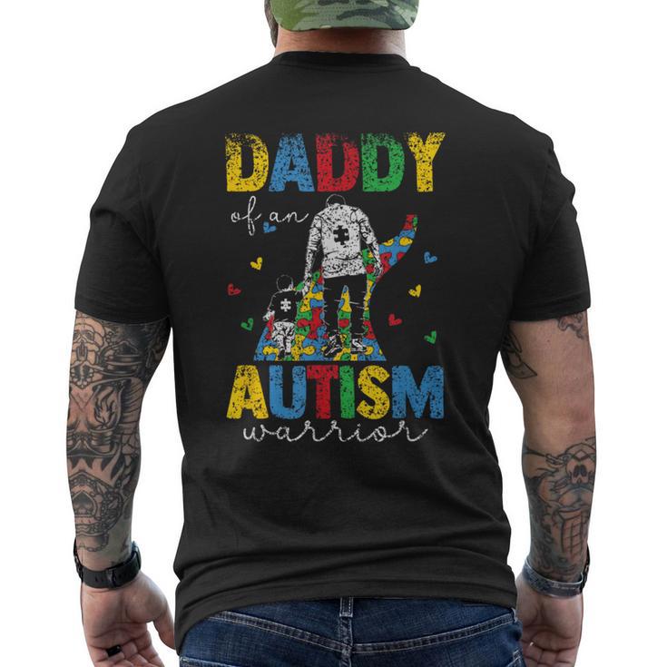 Vater Eines Autismus Kriegers Autisten Autist Autismus Papa T-Shirt mit Rückendruck