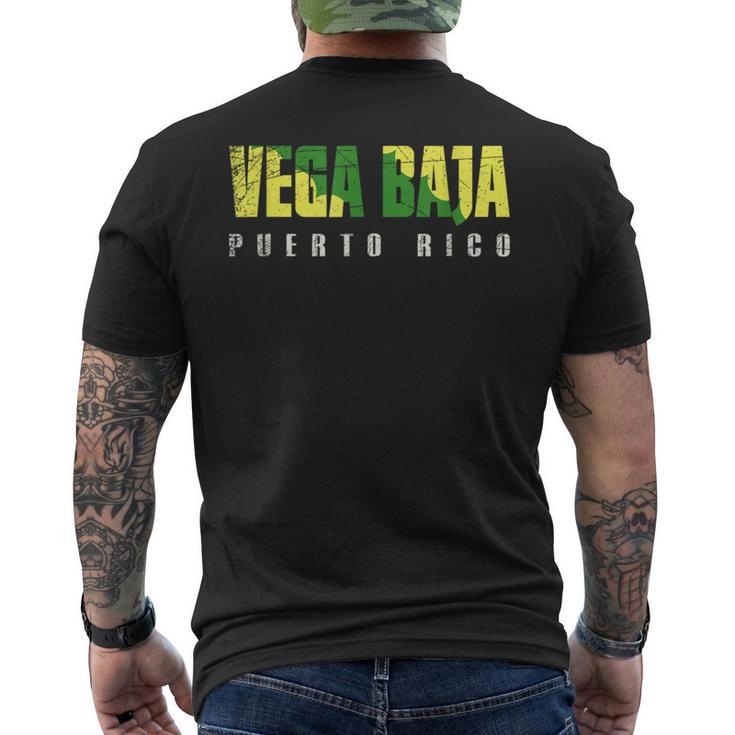 Vega Baja City In Puerto Rico Vega Baja Flag Men's T-shirt Back Print