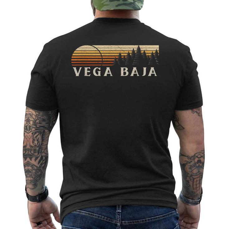 Vega Baja Pr Vintage Evergreen Sunset Eighties Retro Men's T-shirt Back Print