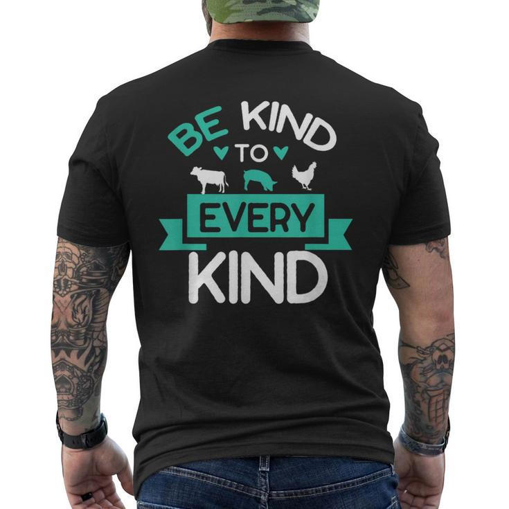 Vegan Animals Are Friends Animal Rights Equality Kind Men's T-shirt Back Print