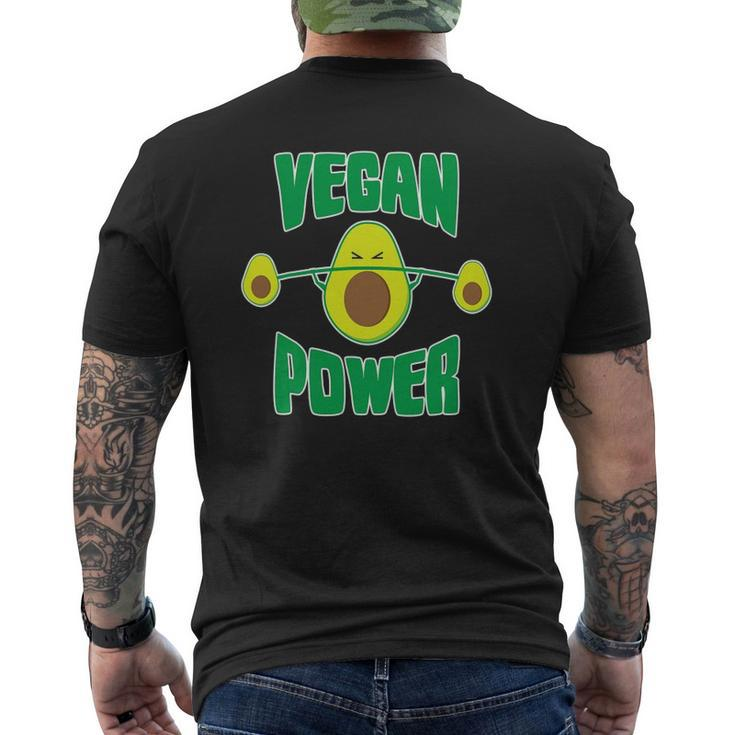 Vegan Power Avocado S Workout Vegetarian Avocados Mens Back Print T-shirt