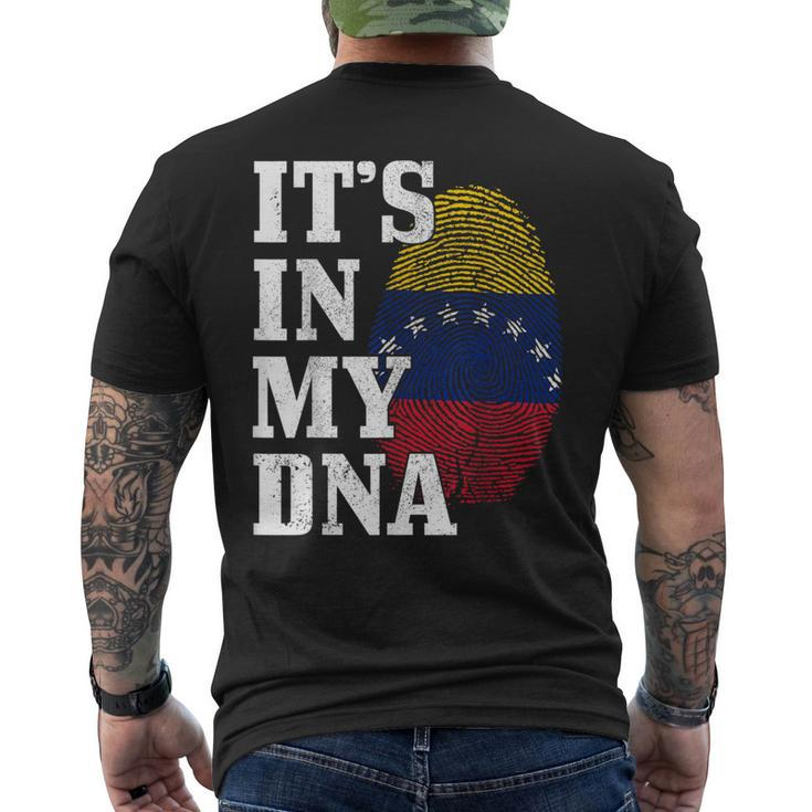 Venezuela It's In My Dna Flag Pride Roots Vintage Venezuelan Men's T-shirt Back Print