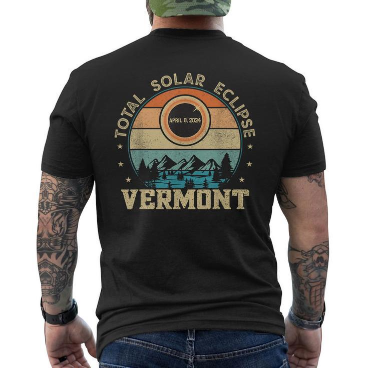 Vermont Total Solar Eclipse April 8Th 2024 Women Men's T-shirt Back Print