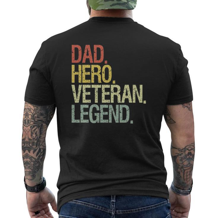 Veteran Dad Veterans Day Dad Hero Veteran Legend Mens Back Print T-shirt