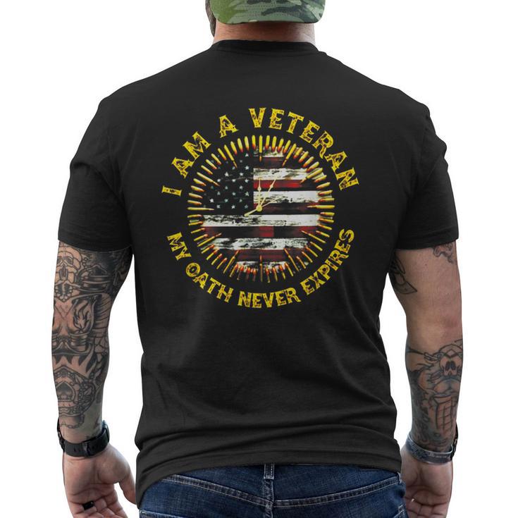 I Am A Veteran My Oath Never Expires Veterans Men's T-shirt Back Print