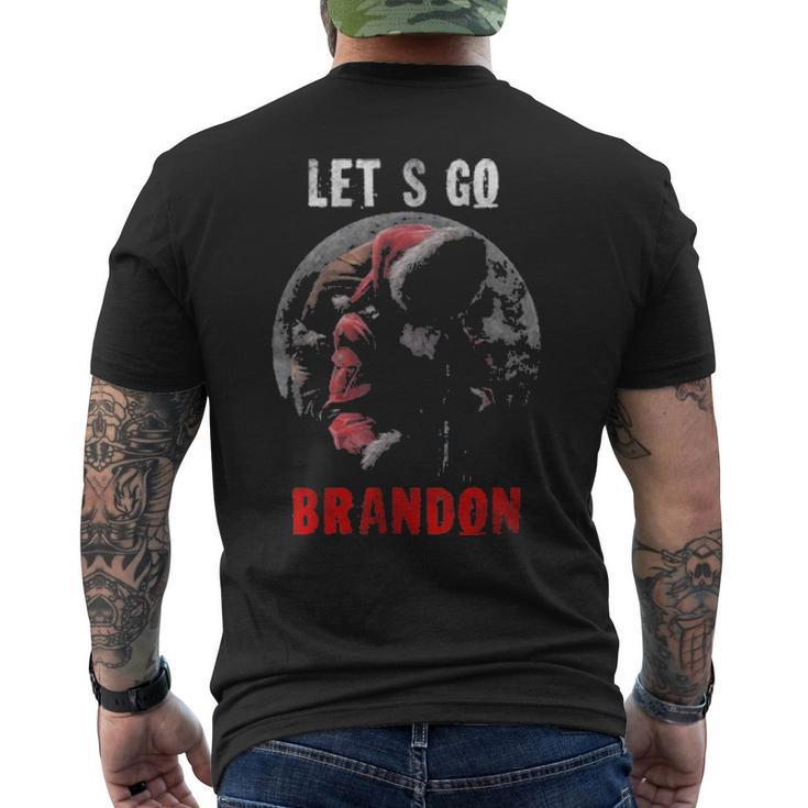 Veteran Santa Claus Let’S Go Brandon Costume Soldier Santa Mens Back Print T-shirt