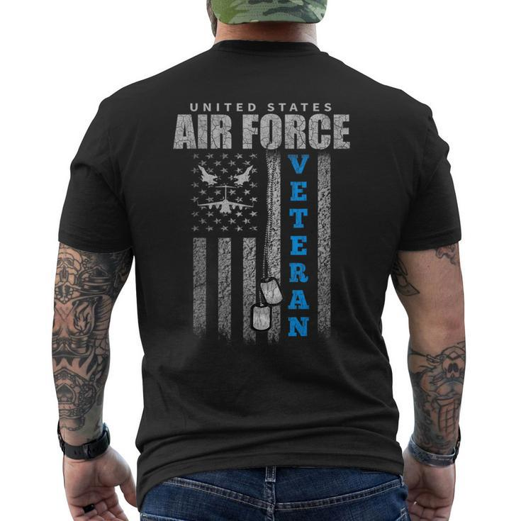 Veteran Of The Us Air Force Usa Flag Veterans Men's T-shirt Back Print