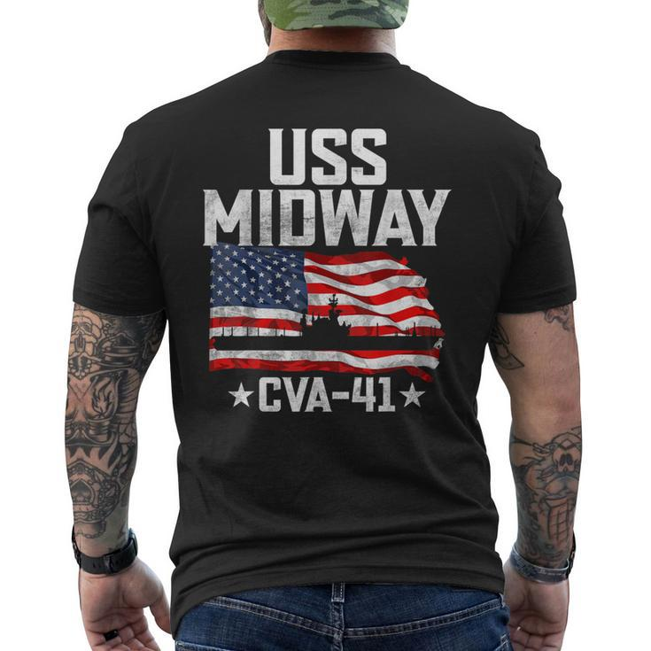 Veterans Day Uss Midway Cva-41 Armed Forces Soldiers Army Men's T-shirt Back Print