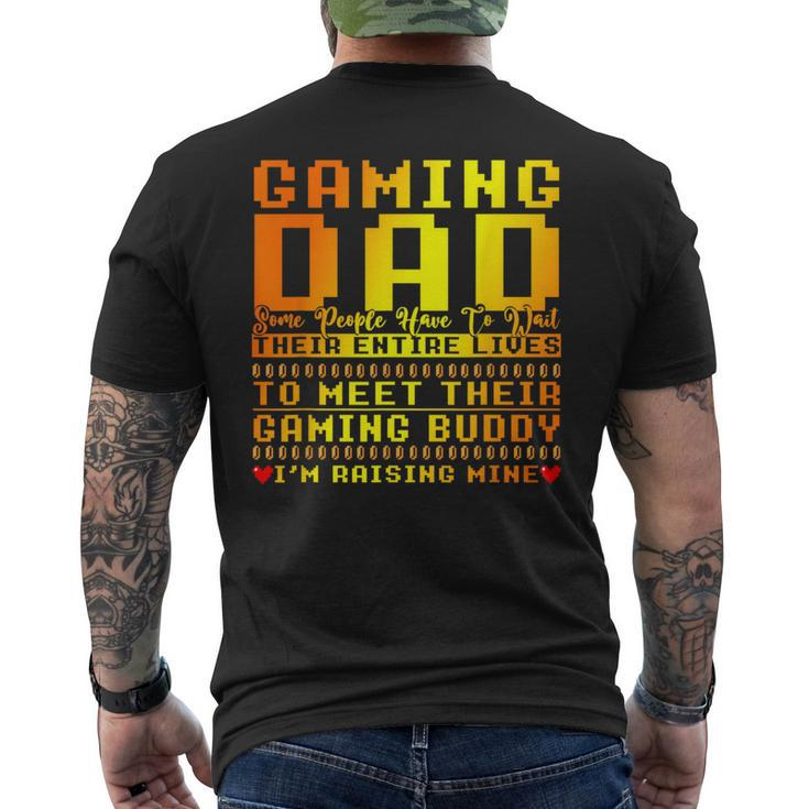 Video Games Player Fathers Day Gamer Dad Gaming Men's T-shirt Back Print