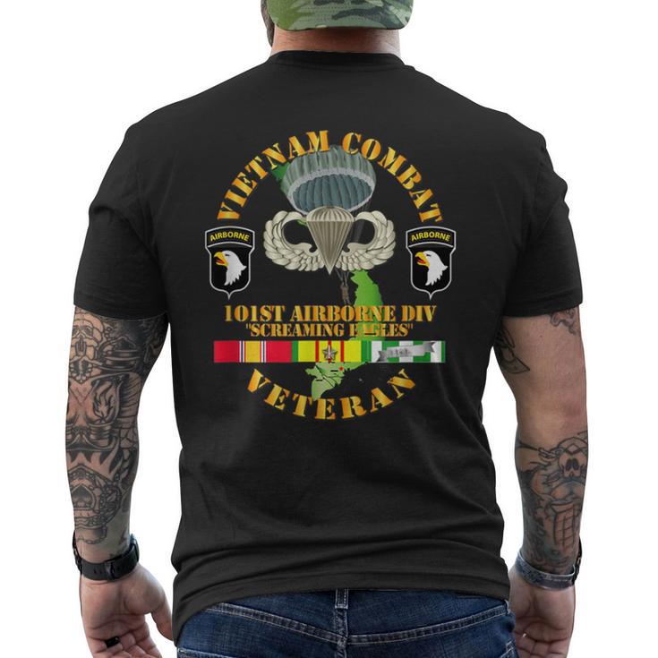 Vietnam Combat Veteran W 101St Airborne Div Ssi V1 Men's T-shirt Back Print