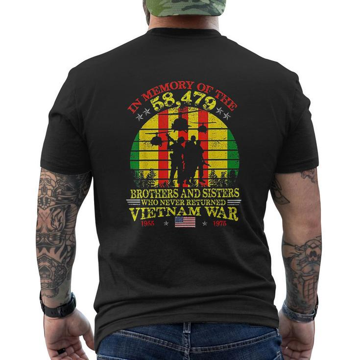 Vietnam Veteran In Memory The War Vietnam Mens Back Print T-shirt