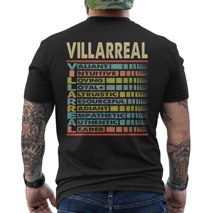 Villarreal Family Name First Last Name Villarreal Men's T-shirt Back Print