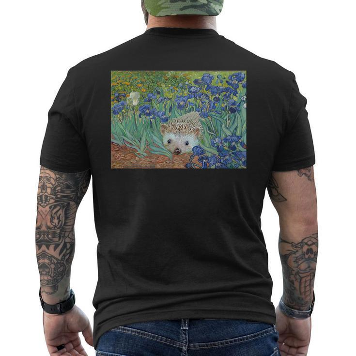 Vincent Van Hog's Irises And Also A Hedgehog Graphic Men's T-shirt Back Print