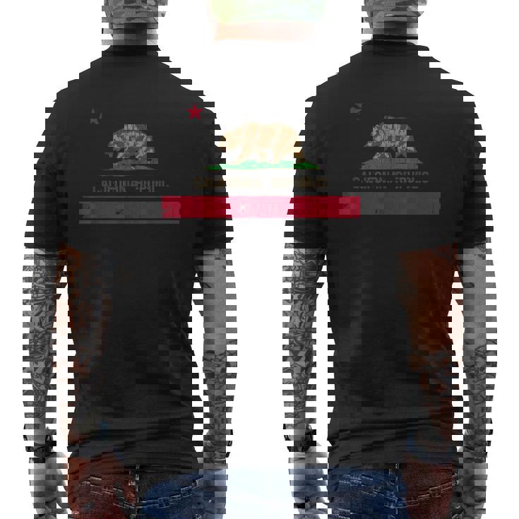 Vintage 1846 California Bear Republic Bandera Del Estado Camiseta Hombre Estampado Espalda