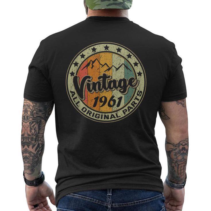 Vintage 1961 Retro 63 Year Old 63Rd Birthday Men's T-shirt Back Print