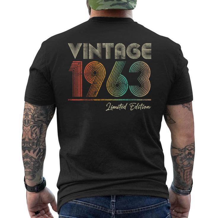 Vintage 1963 61 Year Old 61St Birthday For Women Men's T-shirt Back Print