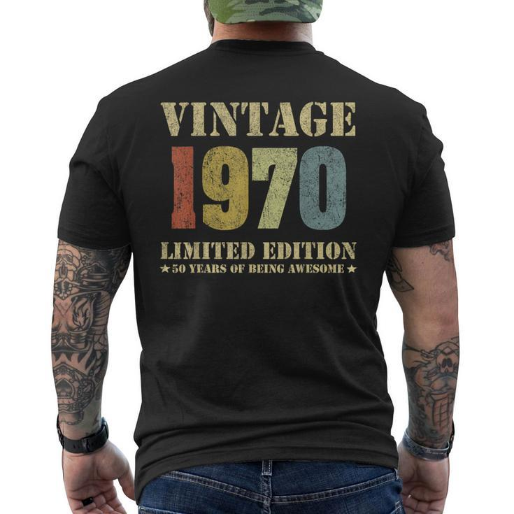 Vintage 1970 Clothes 50 Years Old Retro 50Th Birthday Men's T-shirt Back Print