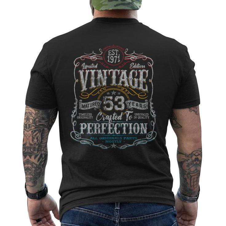 Vintage 1971 Limited Edition 53 Year Old 53Rd Birthday Men's T-shirt Back Print